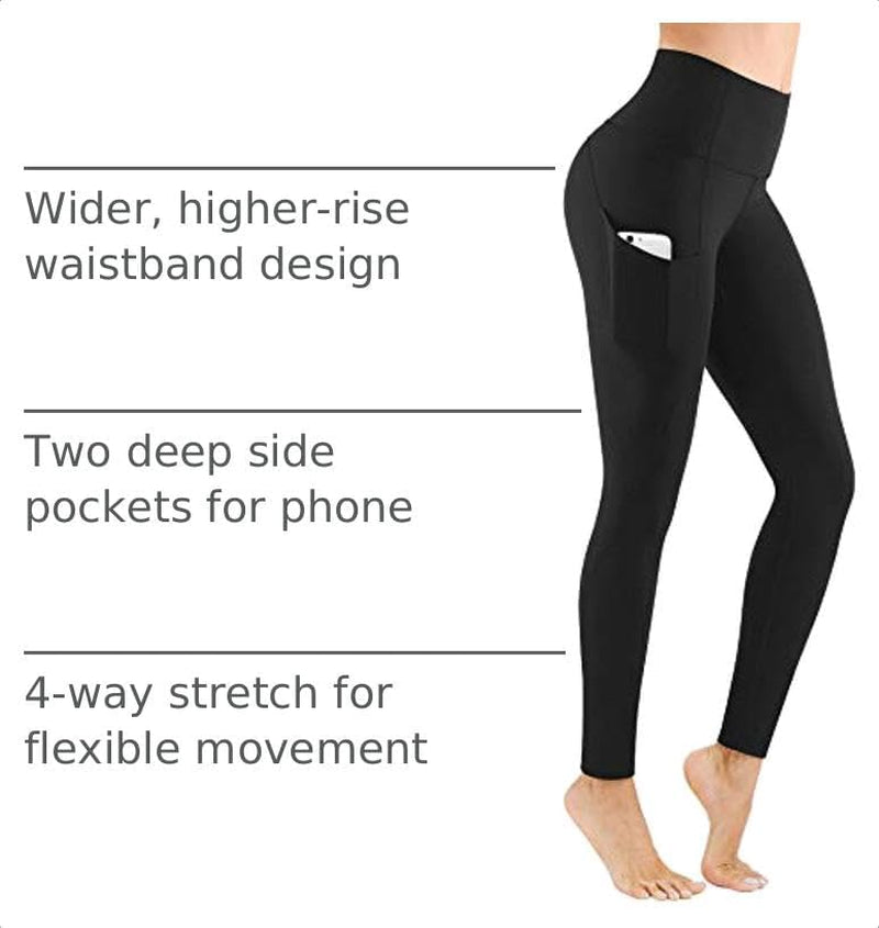 High Waist Yoga Pants Women with Pockets Workout Leggings